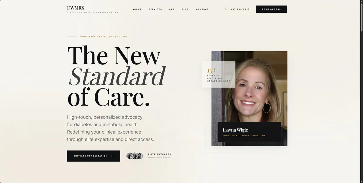 DWMRX Wellness website screenshot